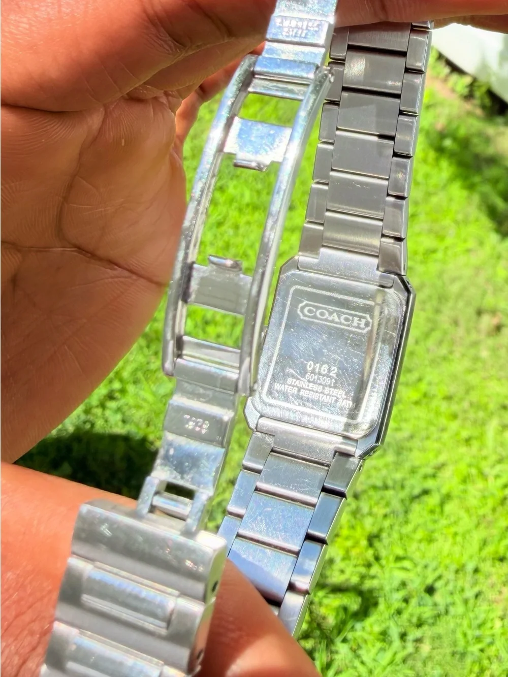 Coach Stainless Steel Rectangular Watch